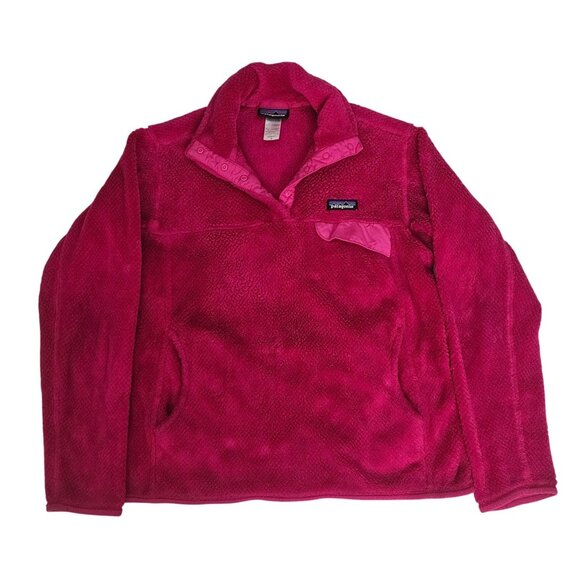 Patagonia Polartech Thermal Pro Re-Tool Snap-T® Pullover, Magenta Women's Medium - Picture 3 of 16